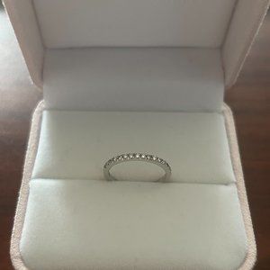 1/4 CTW Round Caydia Lab Grown Diamond Wedding Band 14K White Gold NEW Size 6.5